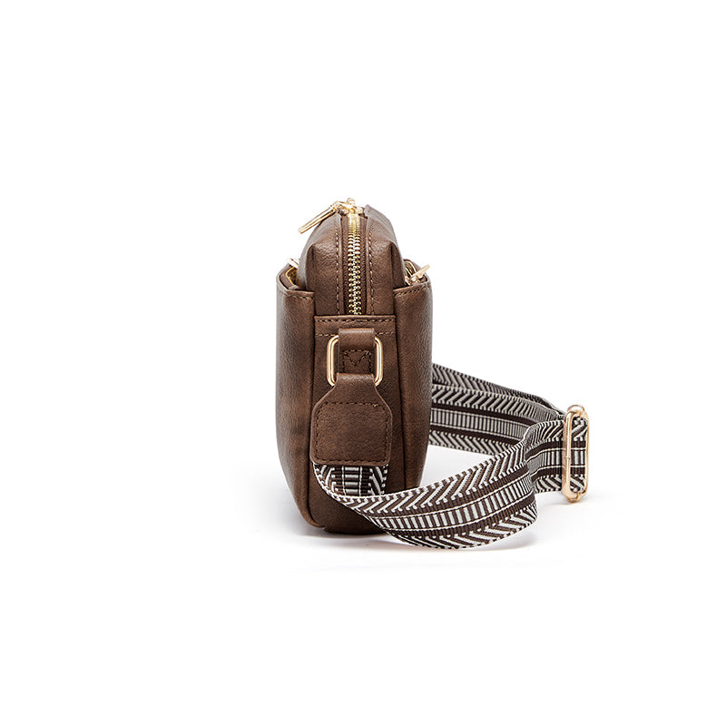 Chic Crossbody Cell Phone Purse with Colored Strap – Compact Leather Handbag Trendha