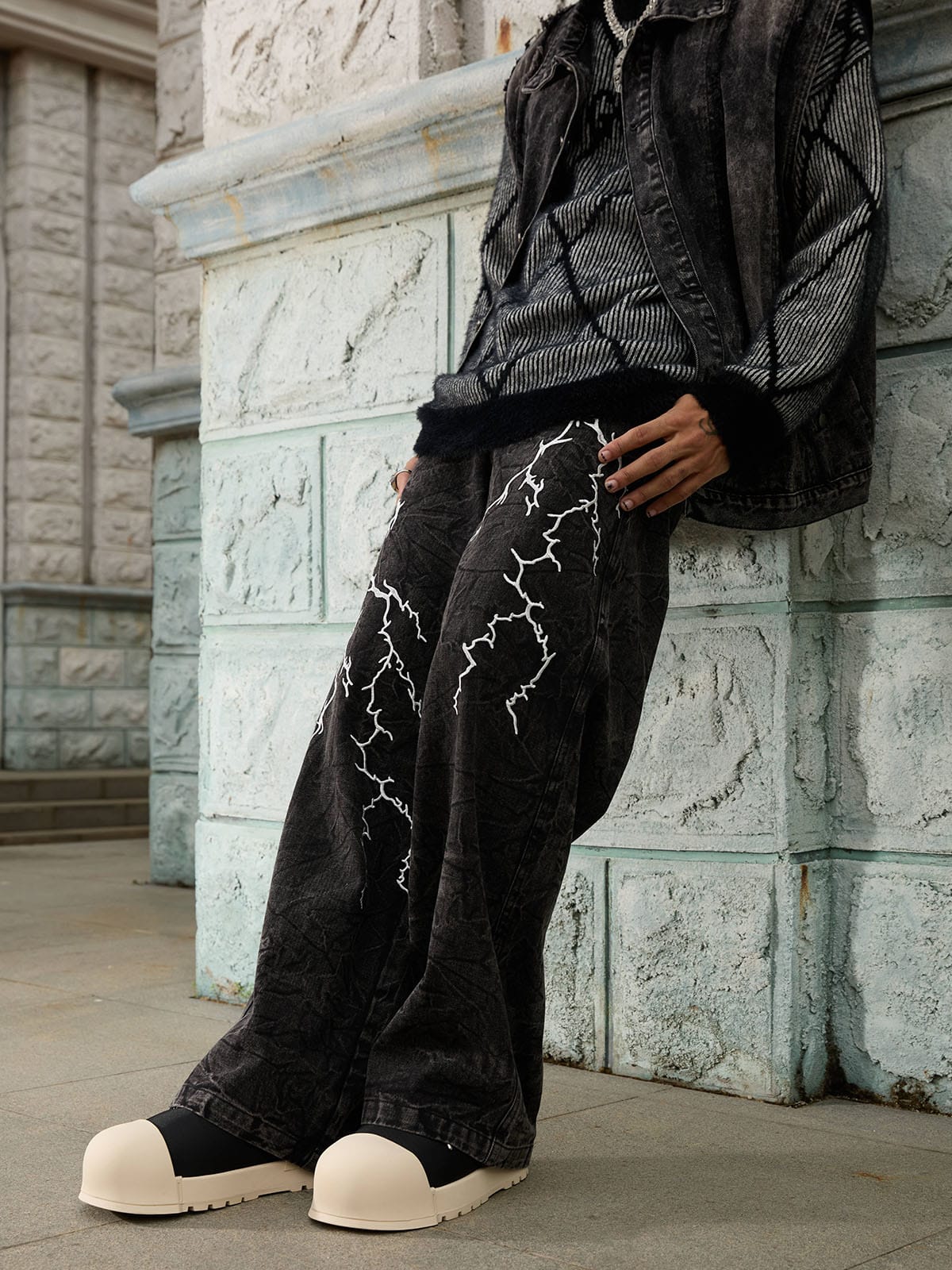 Goatlv High Street Hip-hop Distressed Washed Jeans - 2185 - Goatlv