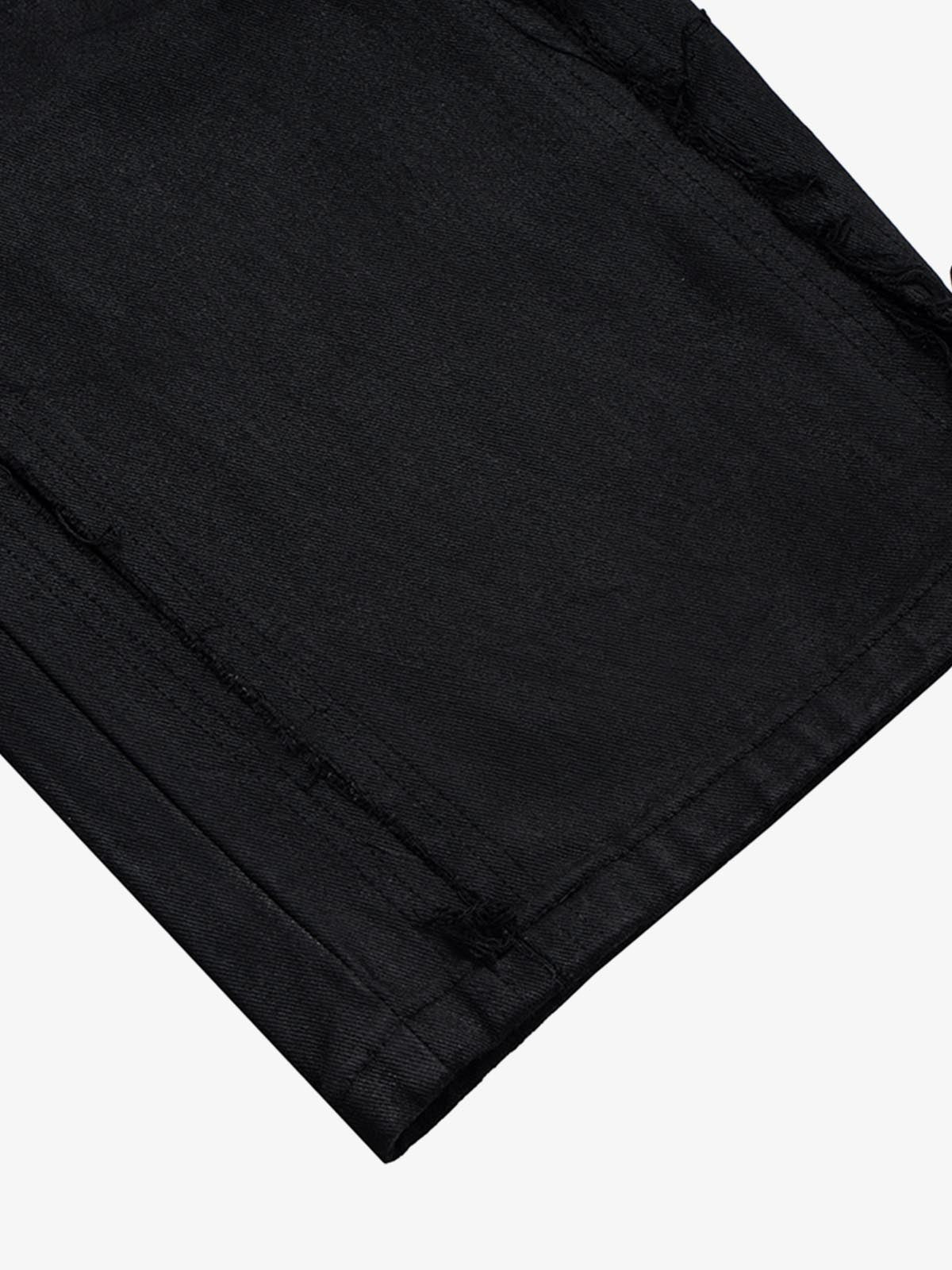 Waxed Baggy Side Whisker Jeans - Goatlv