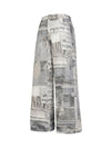 Graffiti Newspaper Baggy Jeans - 2404 - Goatlv