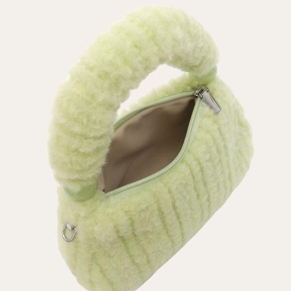 Plush Faux Fur Hobo Handbag Trendha