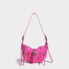 Pink Punk Luxury Leather Sling Crossbody Daypack Trendha