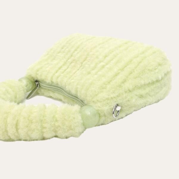 Plush Faux Fur Hobo Handbag Trendha