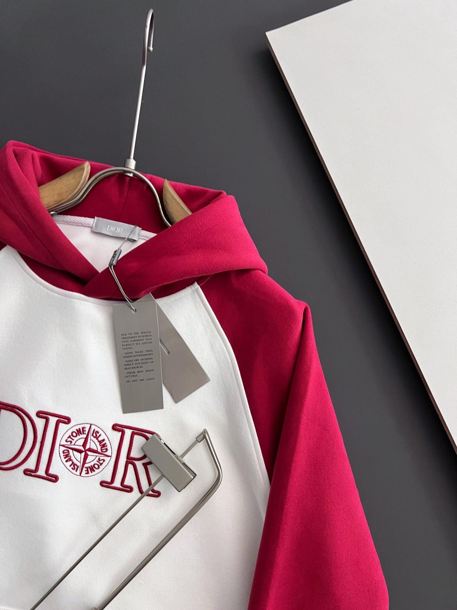 DOR Red and White Hoodie-002 Designer Sneakers