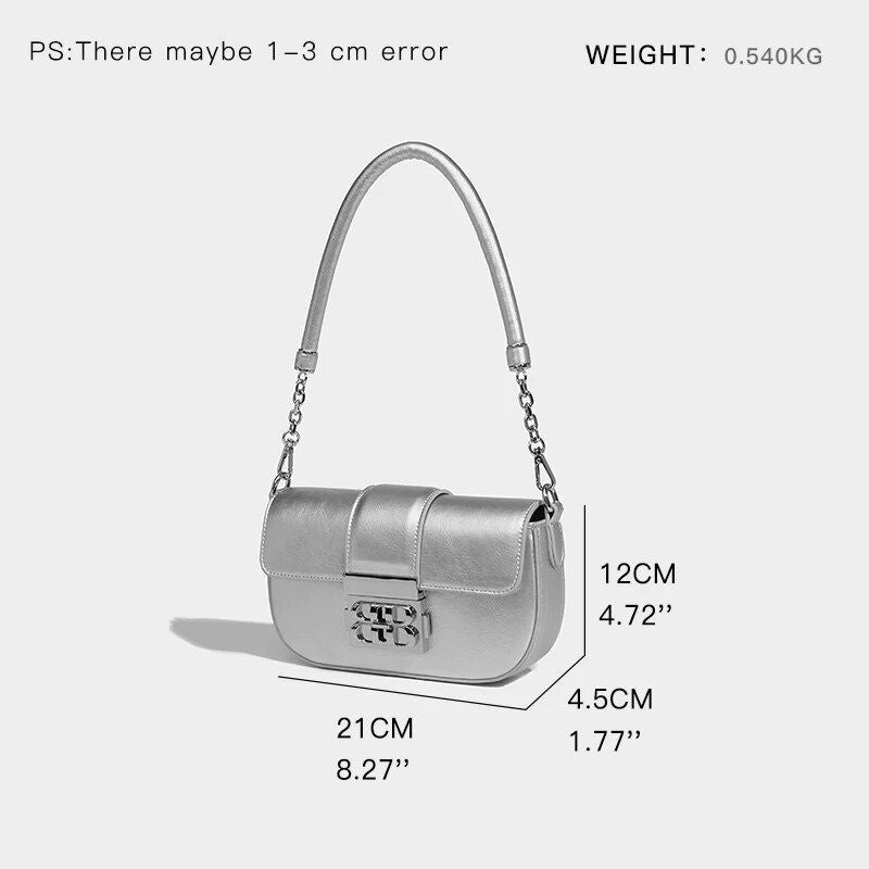 Elegant Silver Shoulder & Crossbody Bag for Women Trendha