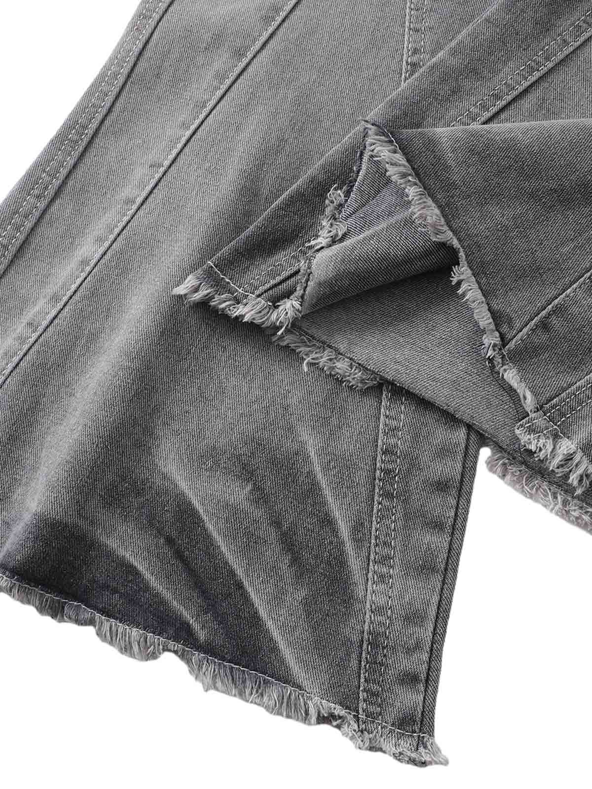 Washed Gradient Flared Jeans - Goatlv