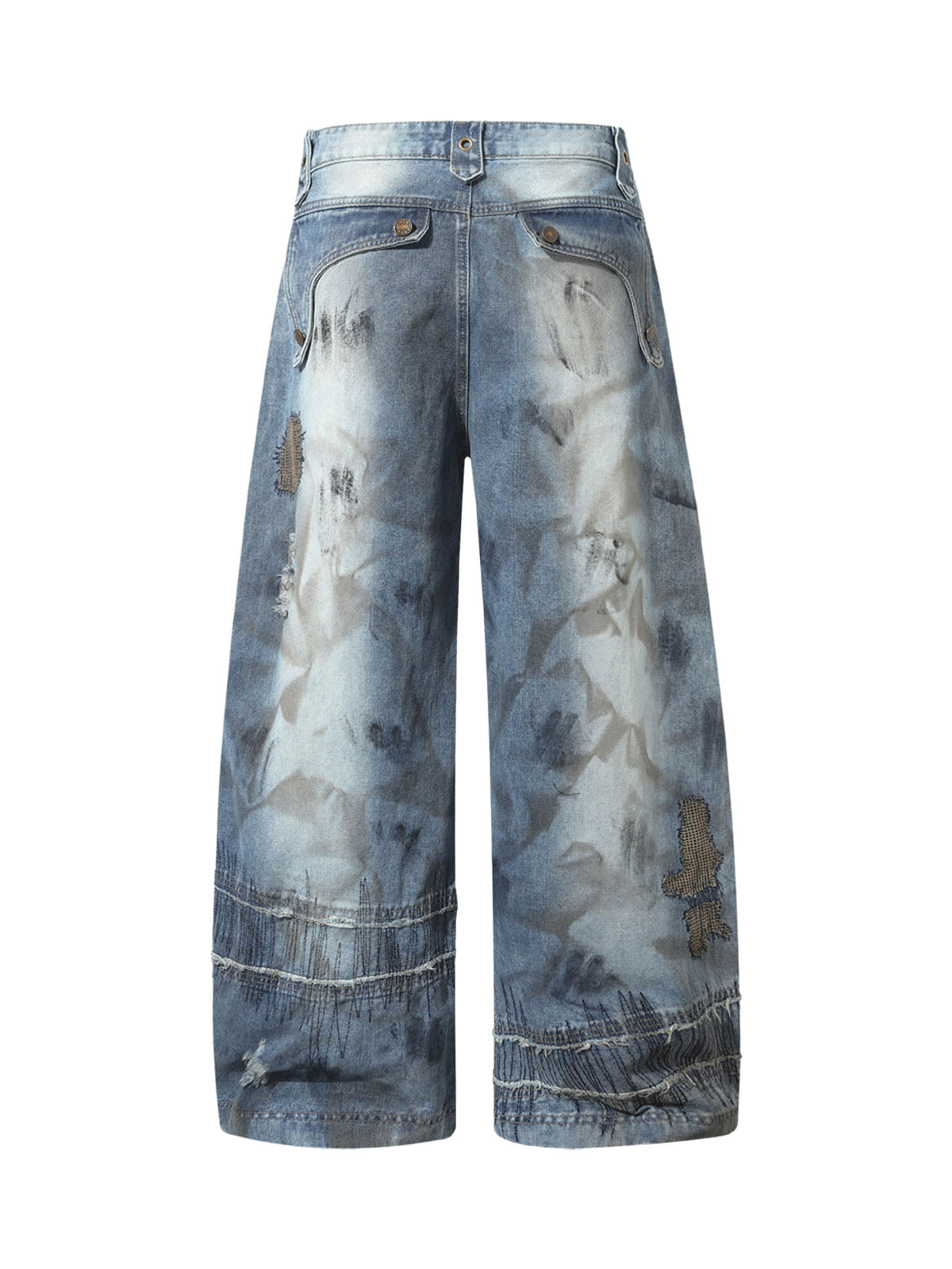 RO Style Washed Barrel Jeans - Goatlv