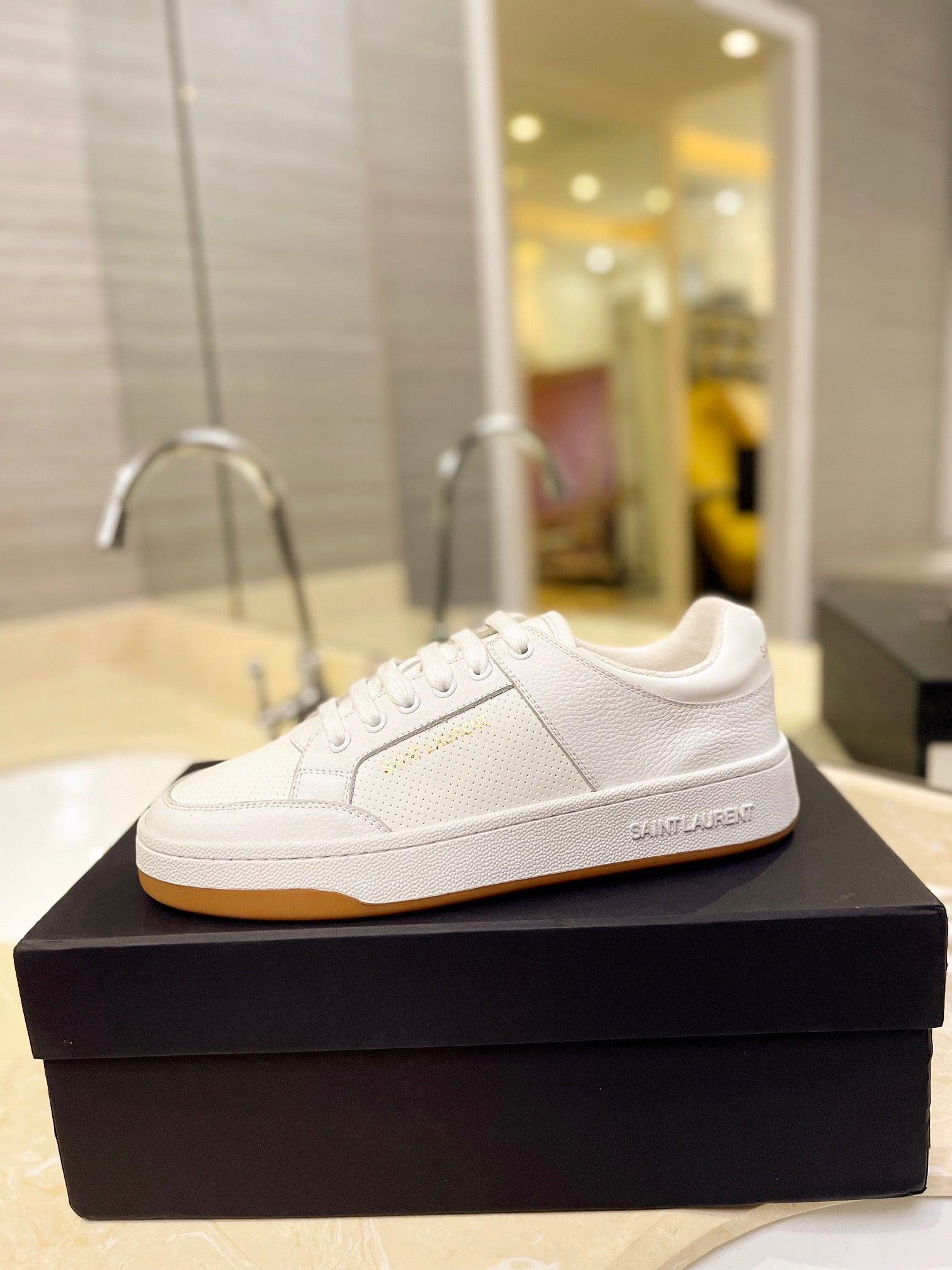 VSL White Leather Sneakers-170 Designer Sneakers