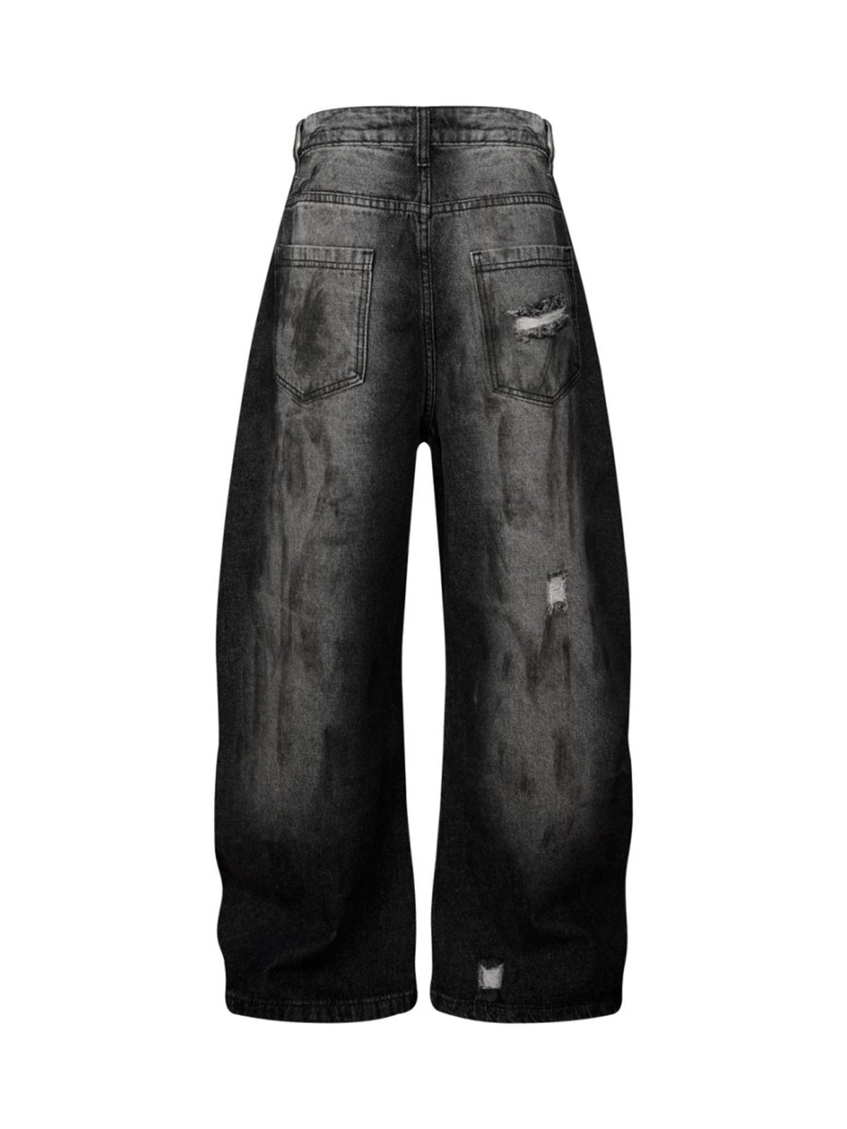 Street Stripe Dirty Dye Barrel Jeans - Goatlv