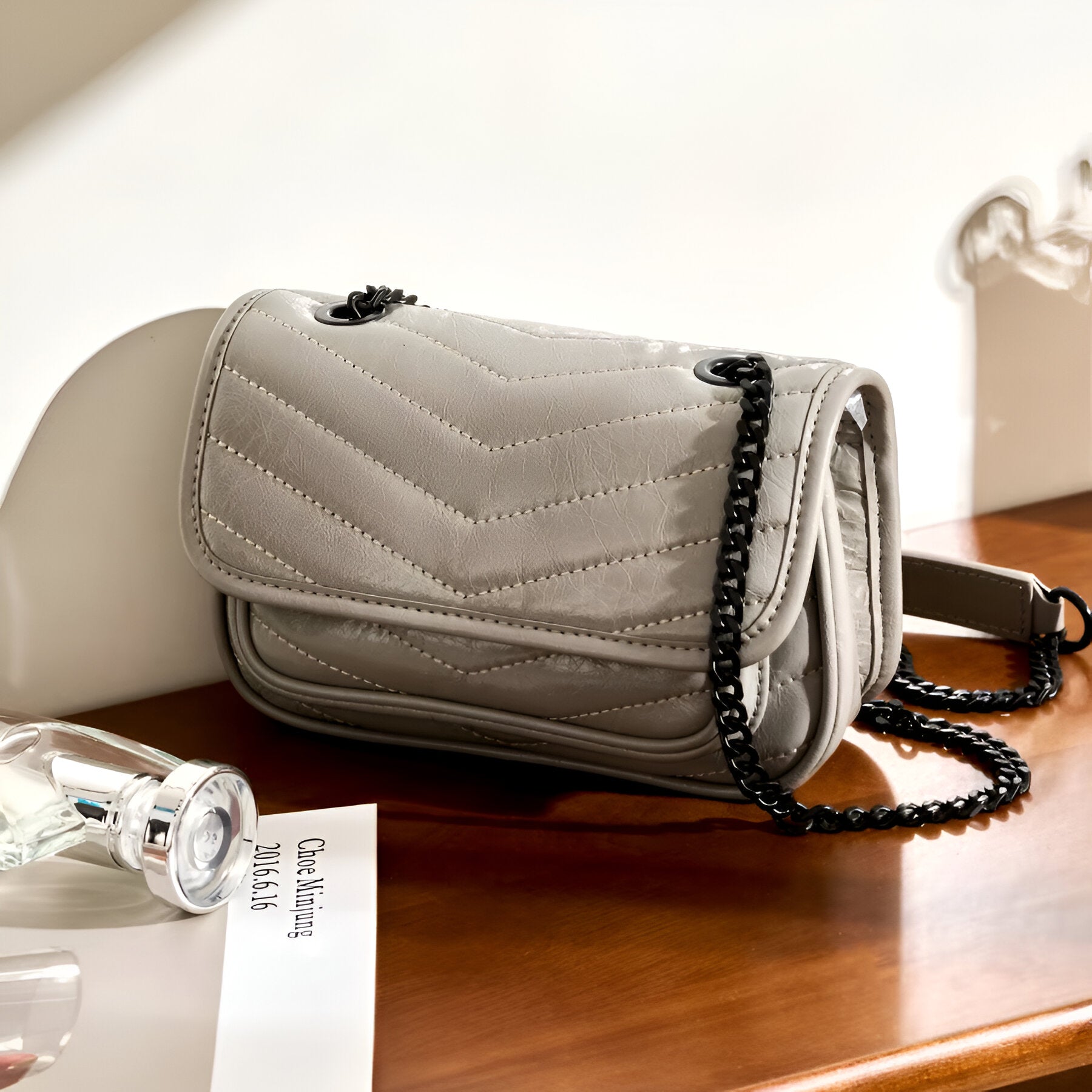Genuine Leather Small Square Shoulder Bag Trendha