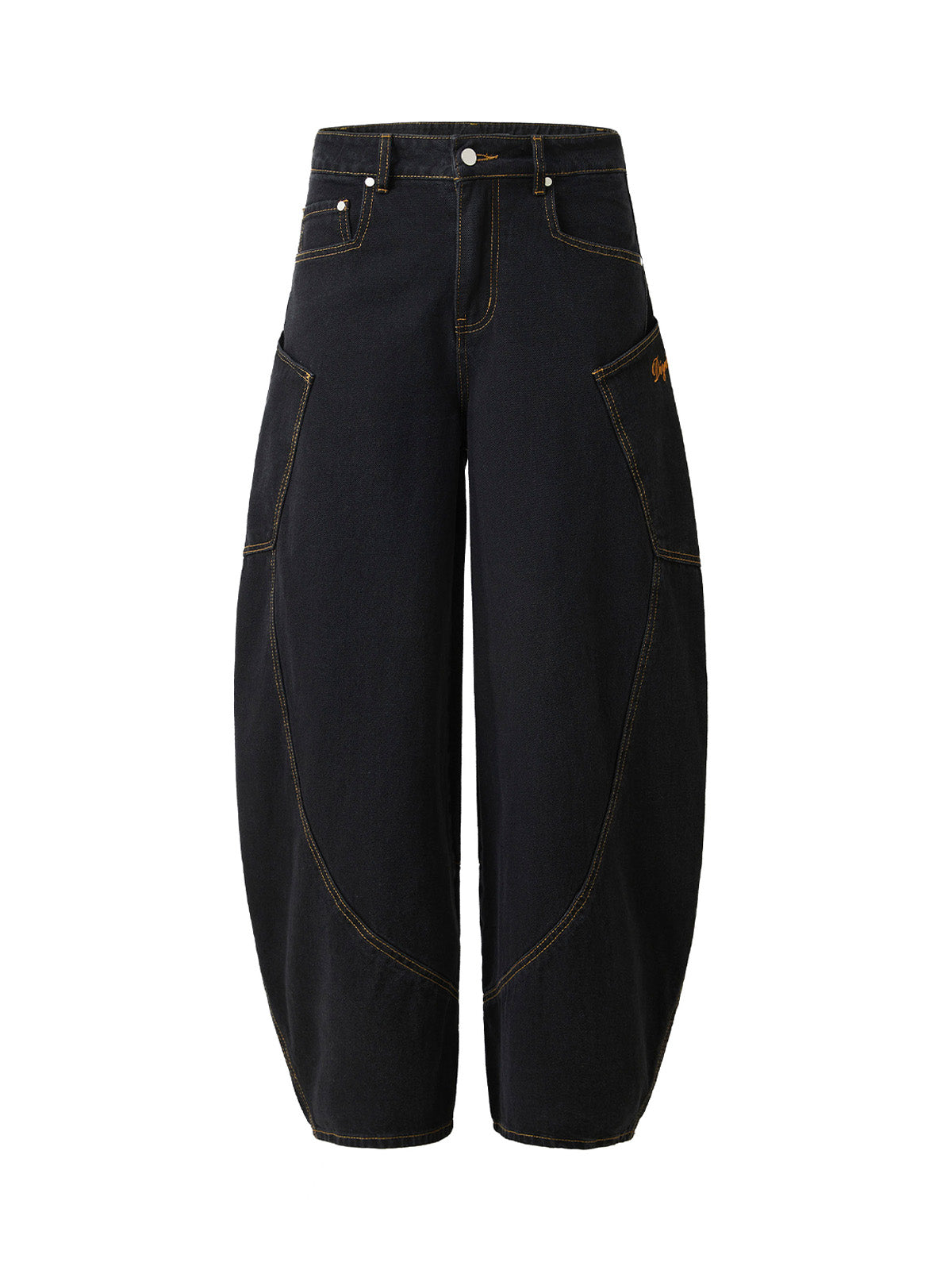 Embroidered Barrel Leg Jeans - Goatlv