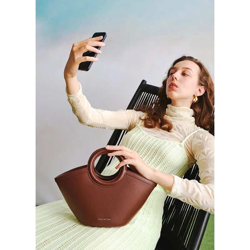 Vintage Composite Leather Cross-Body Bag Nyzzle