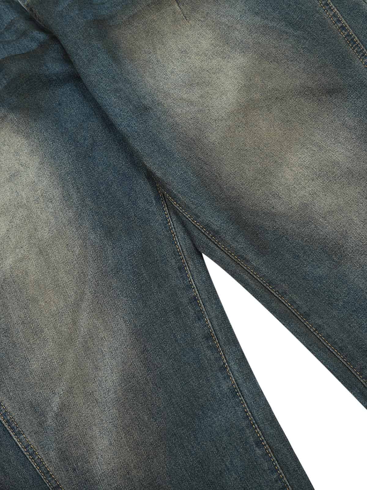Dirty Dyed Washed Straight Jeans - Goatlv
