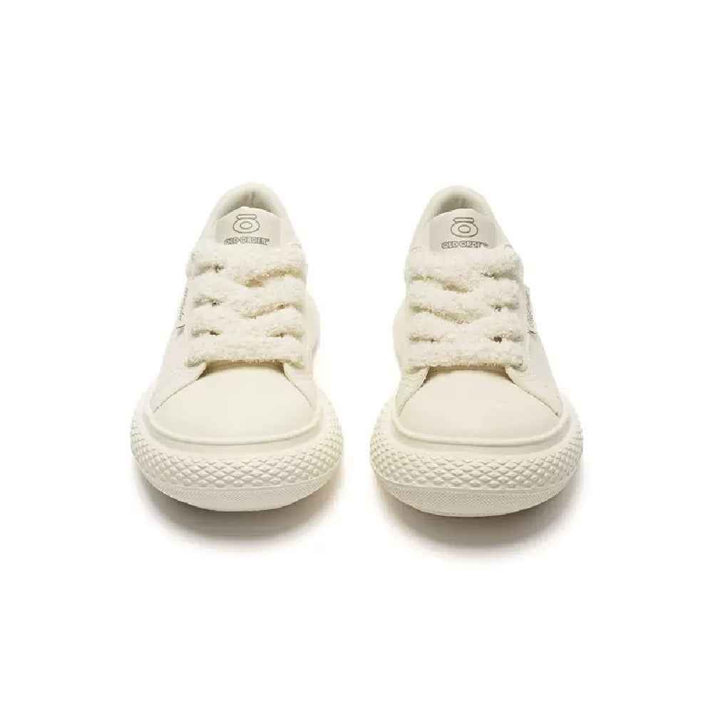 Fuzzy Lace Canvas Sneakers Triple Cream