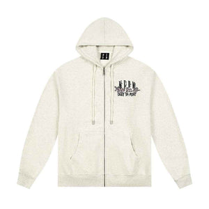 Zip-Up Hoodie With Enjoy Your Life Print
