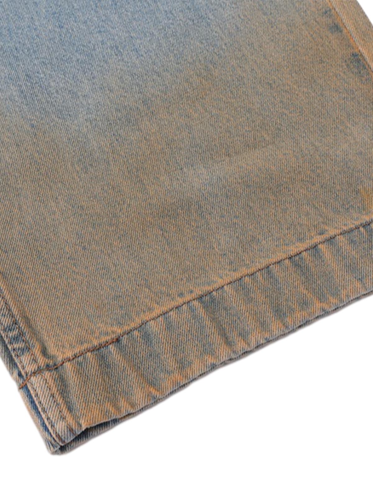 Distressed Washed Detachable Jeans - Goatlv