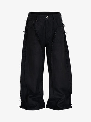 Waxed Baggy Side Whisker Jeans - Goatlv