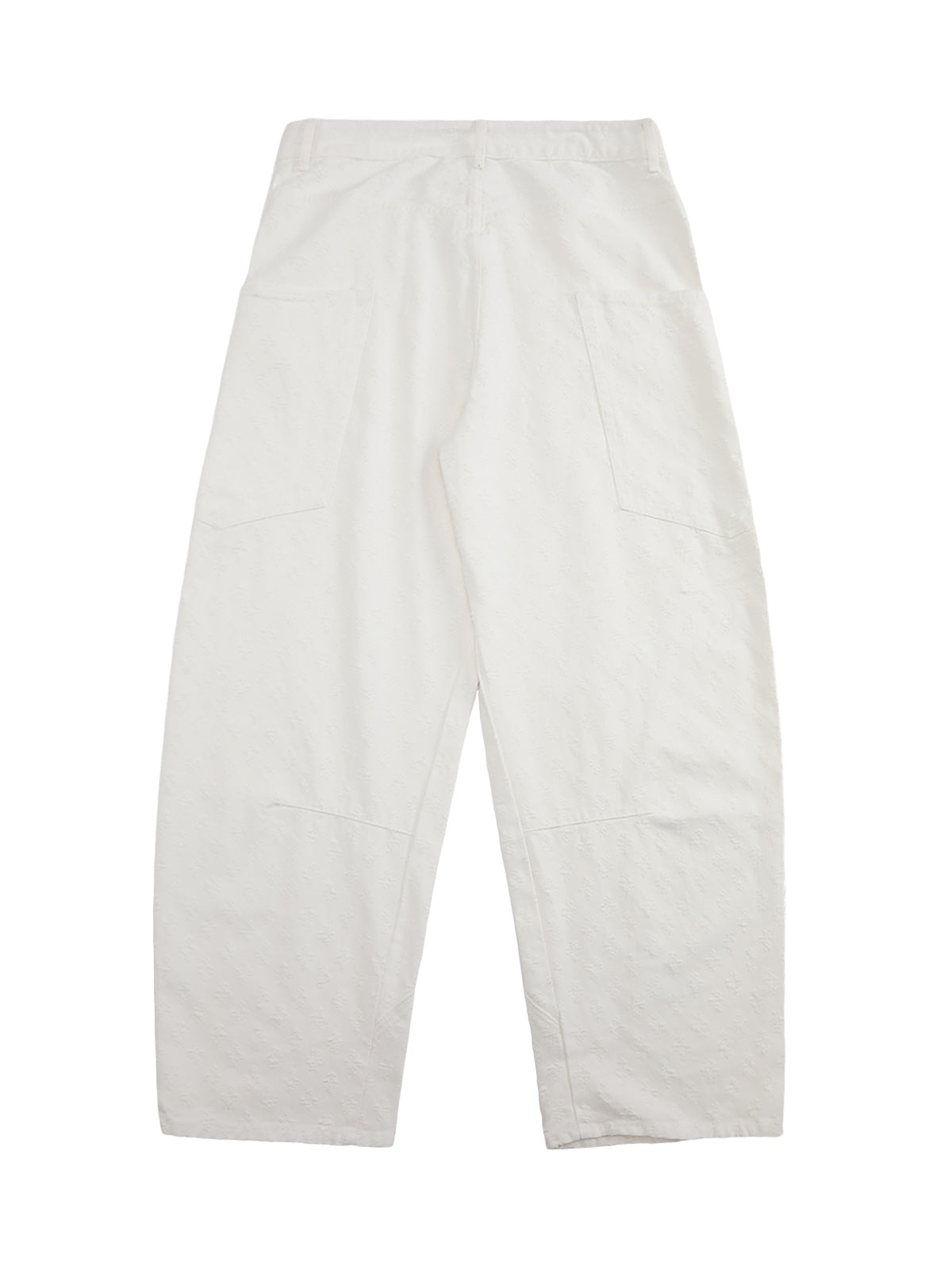 Textured Structured Barrel Jeans - Goatlv