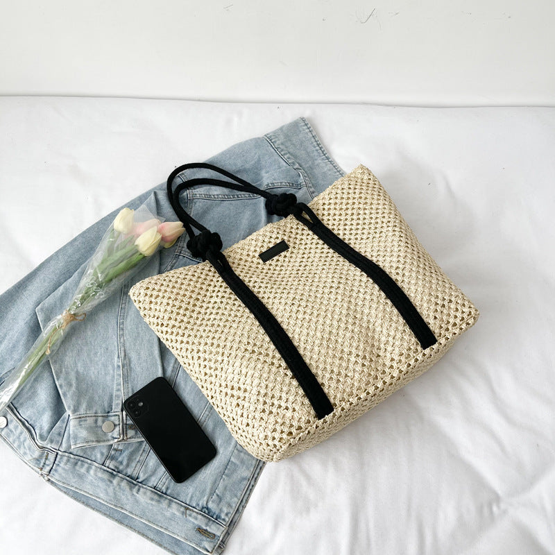 Casual Large Capacity Straw Beach Tote Nyzzle