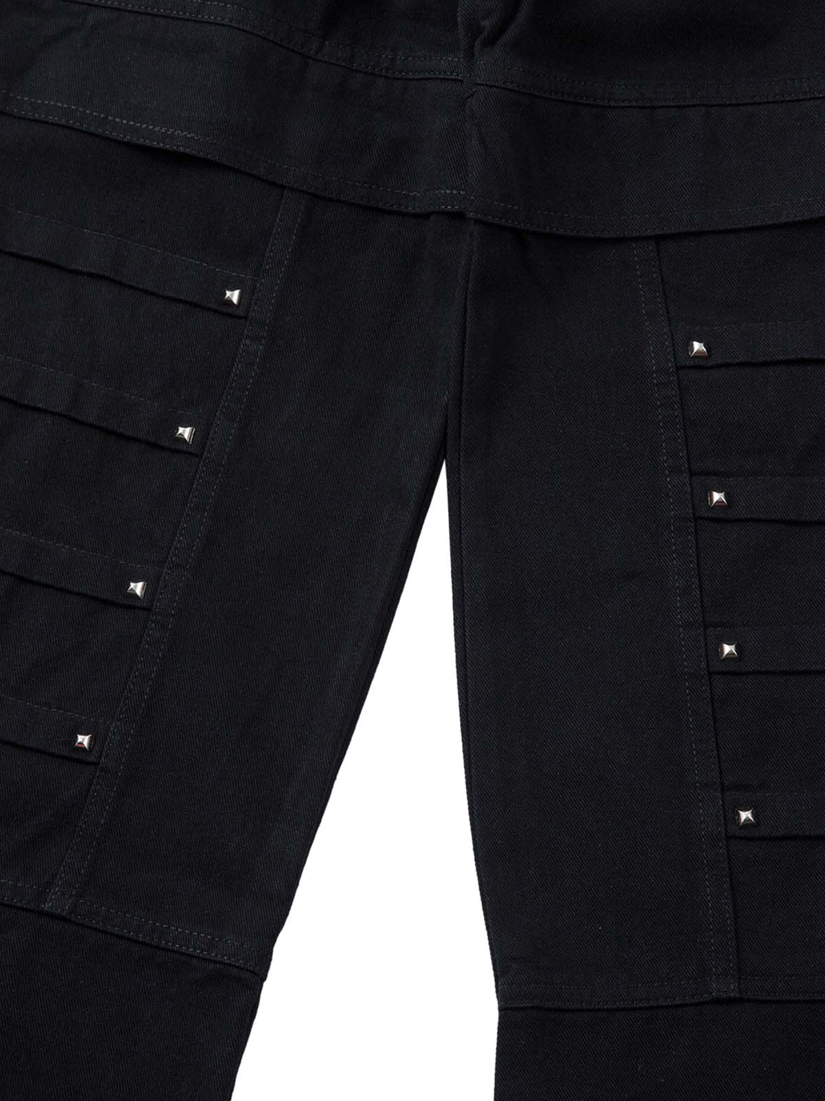 Deconstructed Split Rivet Cargo Jeans - Goatlv
