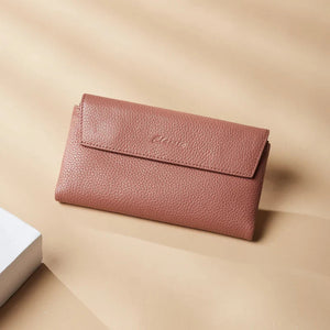 Genuine Leather Trifold Wallet with Coin Purse and Card Holder Trendha