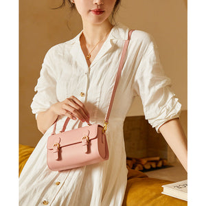 Elegant Leather Small Square Shoulder Messenger Bag Trendha
