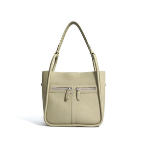 Genuine Leather Bucket Bag - Versatile Women's Shoulder & Handheld Tote Trendha
