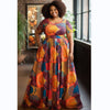 Pleated Printing Temperament Commute Dress Nyzzle