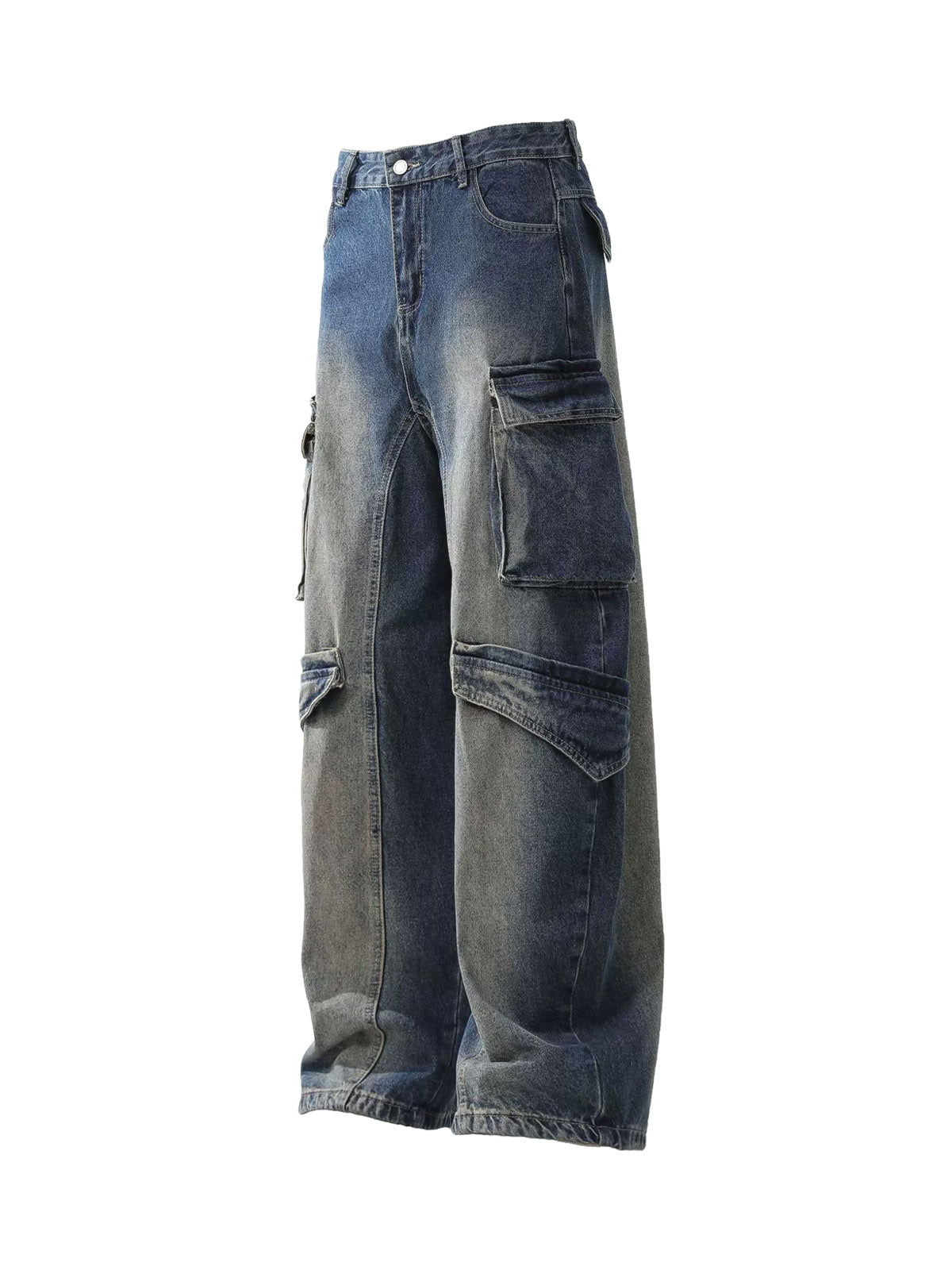 Heavy Washed Workwear Baggy Barrel Jeans - 2337 - Goatlv