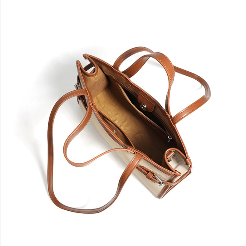Vintage Cowhide Leather Tote Trendha