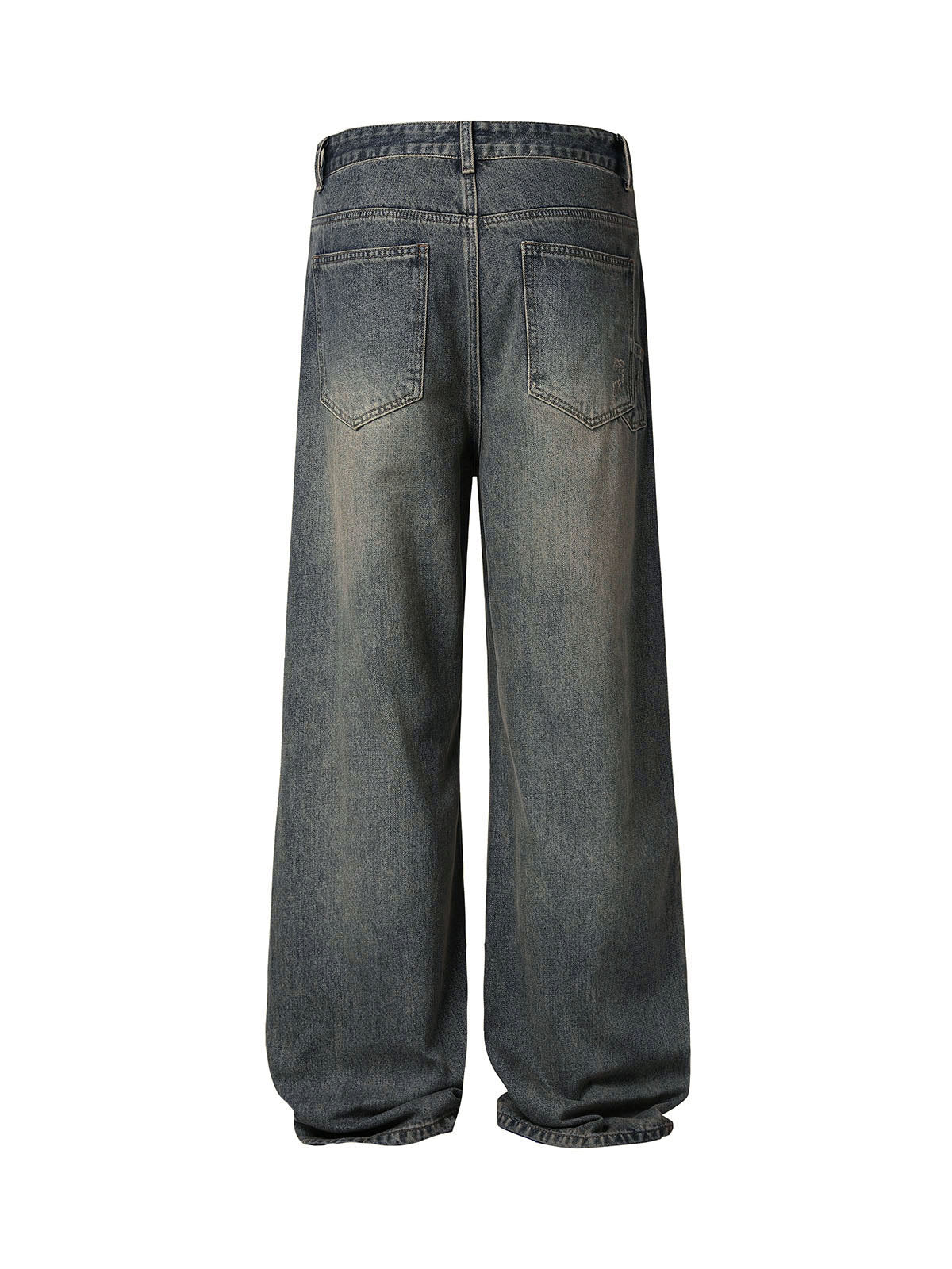Washed Dirty-Dye Straight Jeans - 2352 - Goatlv