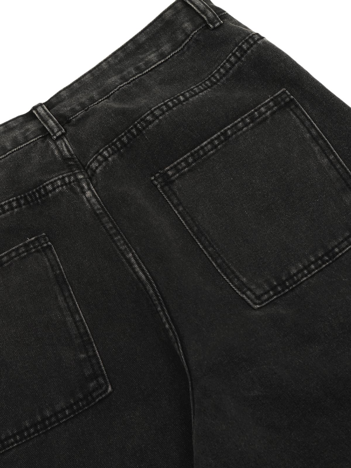 Washed Distressed Multi-pocket Straight Cargo Jeans - Goatlv