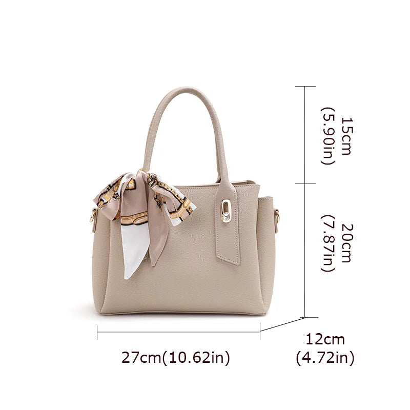 Genuine Leather Top Handle High-Capacity Fashion Handbag Trendha