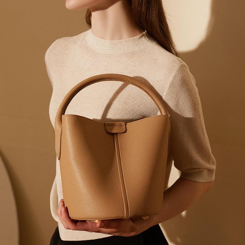Leather Bucket Bag for Women Trendha