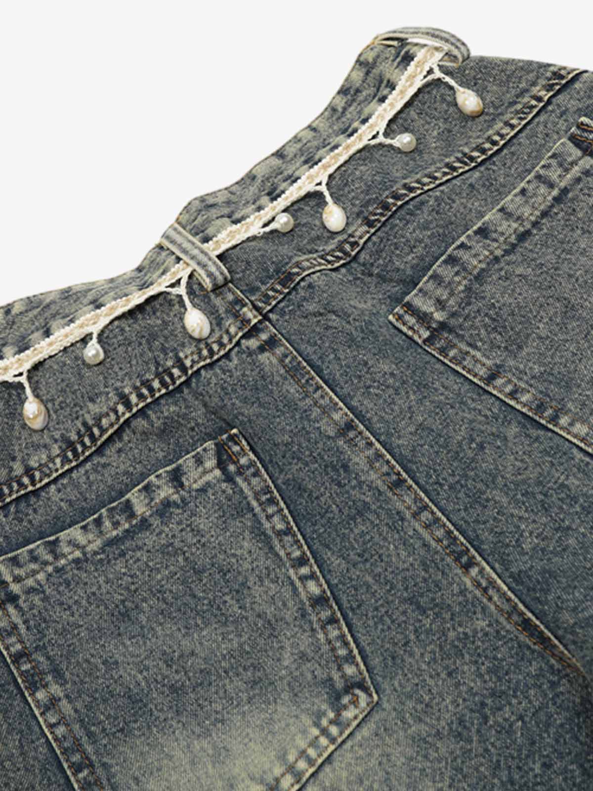 Vintage Washed Ripped Scimitar Jeans - Goatlv