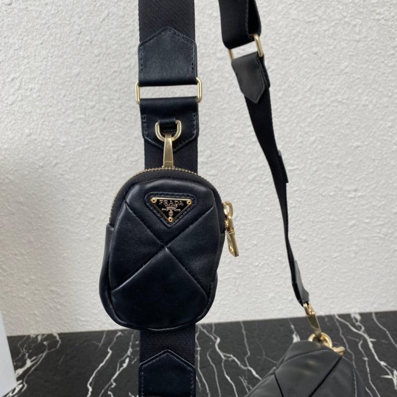 1984 - Nappa Quilted Shoulder Bag Black - GoatLV