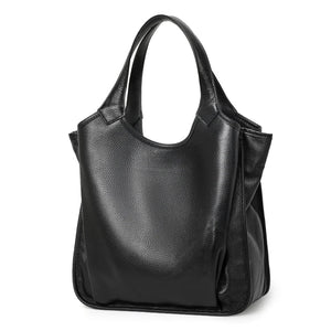 Genuine Leather Large-Capacity Tote Bag - Minimalist Cowhide Shoulder Handbag Trendha