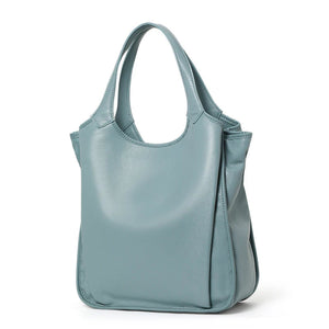 Genuine Leather Large-Capacity Tote Bag - Minimalist Cowhide Shoulder Handbag Trendha
