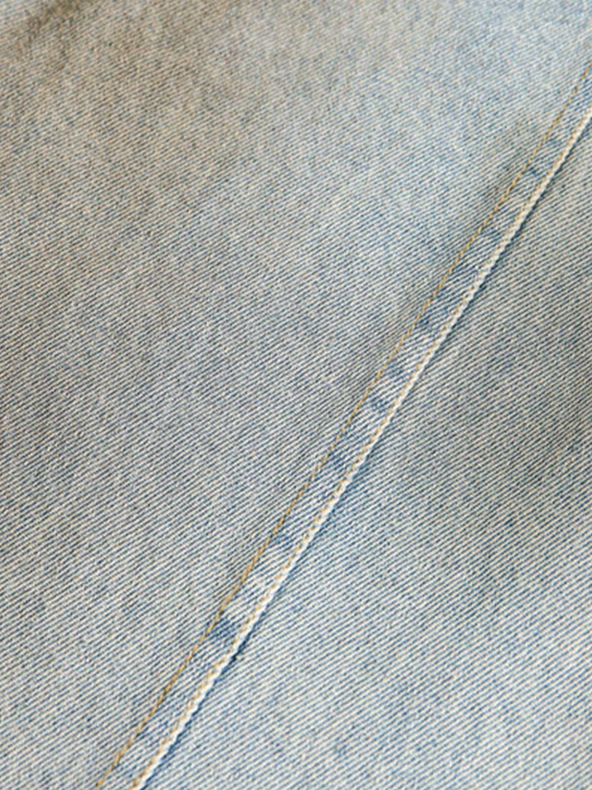 Street Deconstructed Spray Painted Machete Jeans - Goatlv