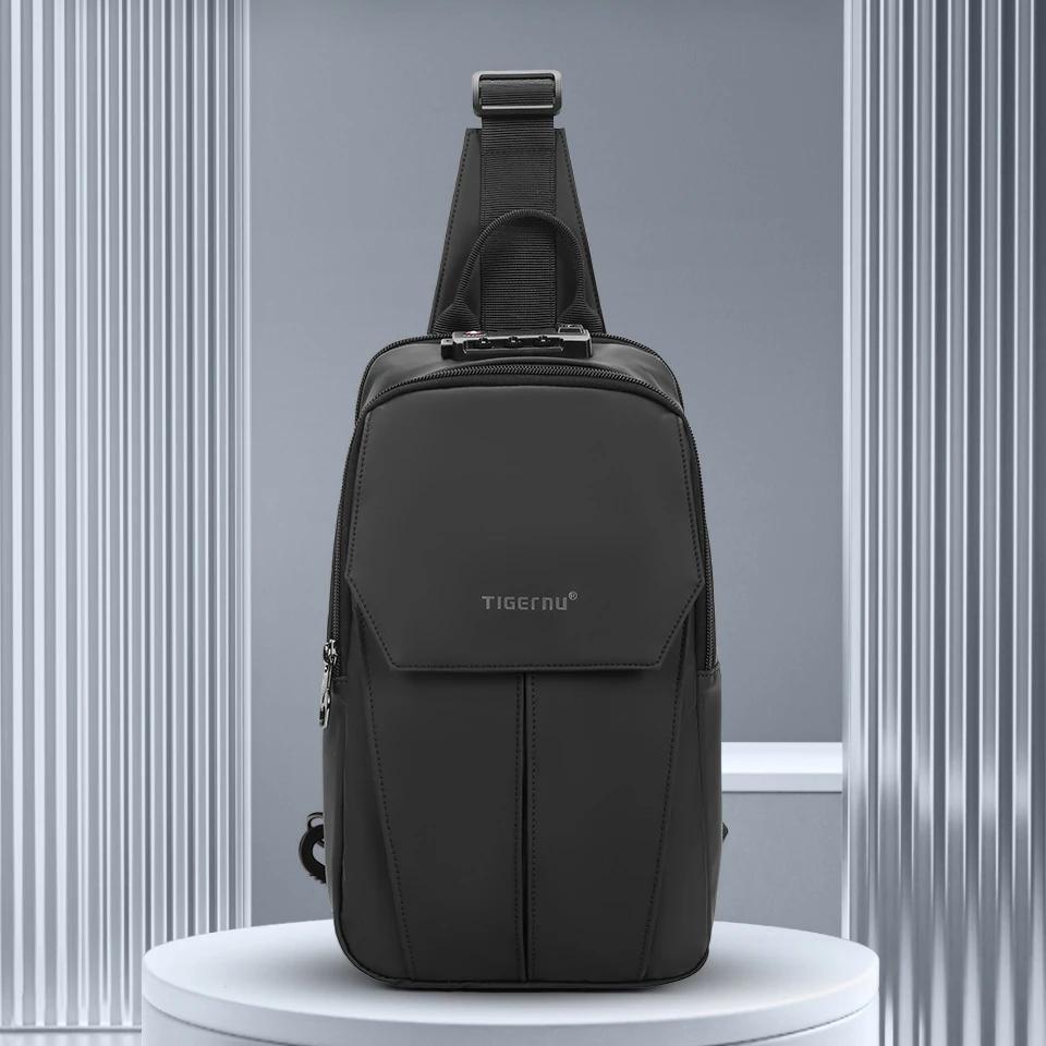 Men's Waterproof Crossbody Sling Bag with Lifetime Zipper for 9.7-inch iPad Trendha