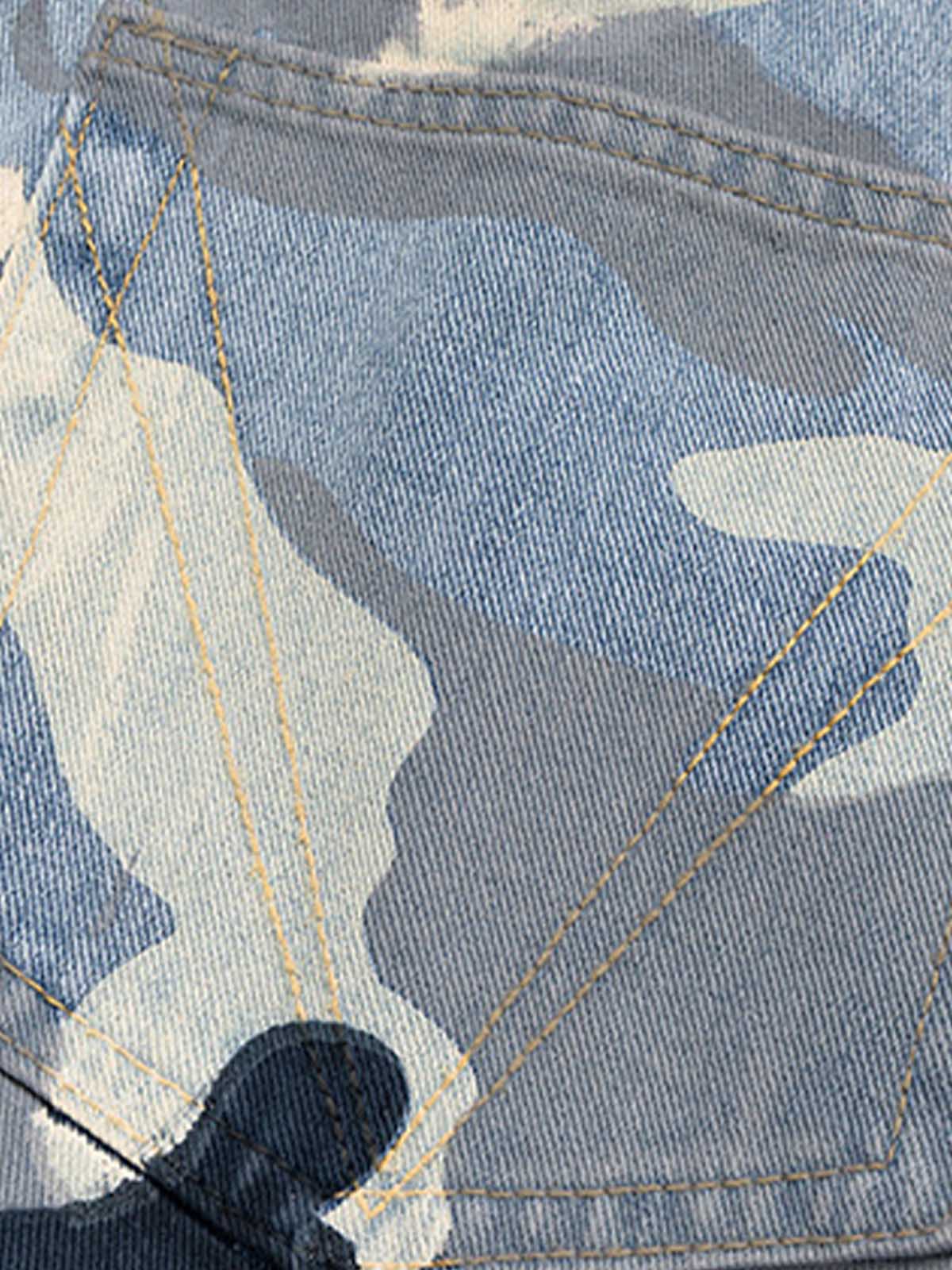 Street Retro Camouflage Baggy Jeans - 2395 - Goatlv
