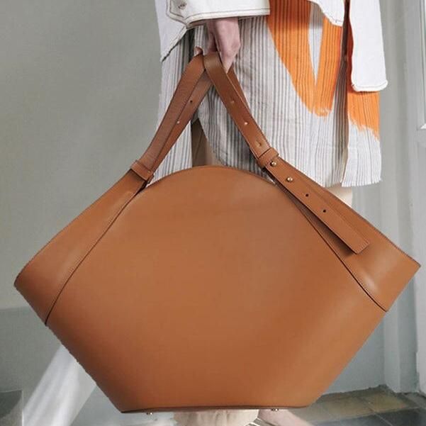 Vegan Leather Oversized Tote Bag Trendha