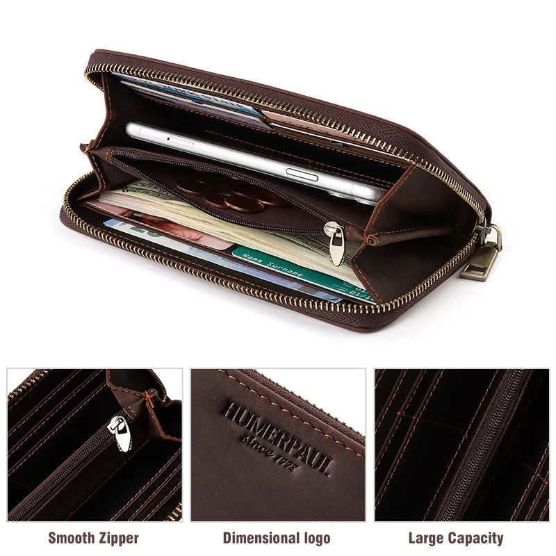 Genuine Leather RFID Blocking Men's Wallet Trendha