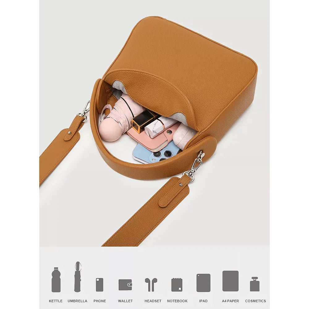 Soft Split Leather Travel Tote Trendha