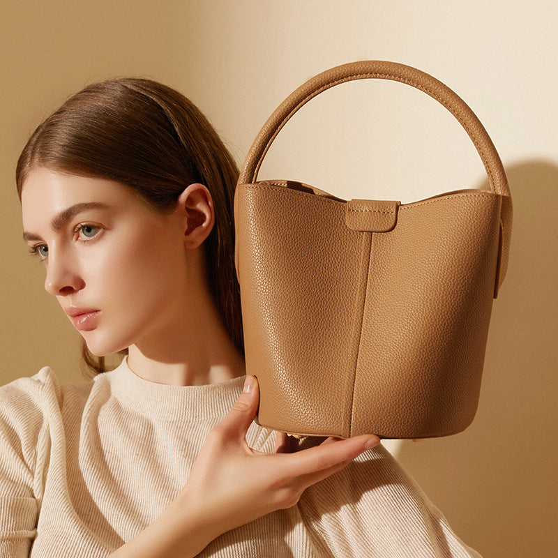 Leather Bucket Bag for Women Trendha