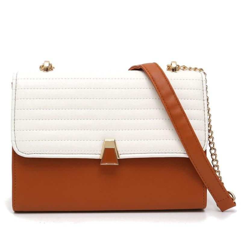 Color Block Quilted Vegan Leather Fashion Shoulder Bag Trendha