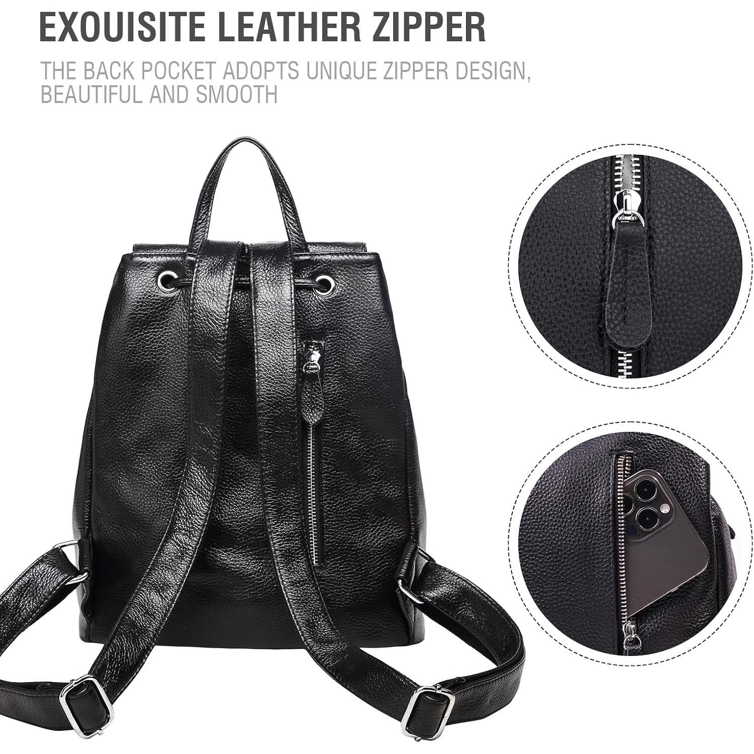 Genuine Leather Fashion Backpack for Women Trendha