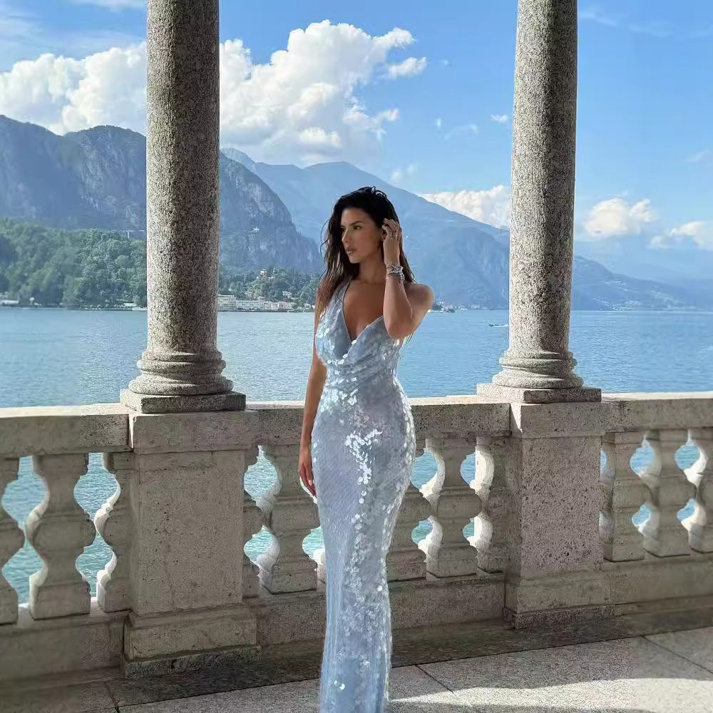 Women's Fashion Slim Fit Beaded Dress Nyzzle
