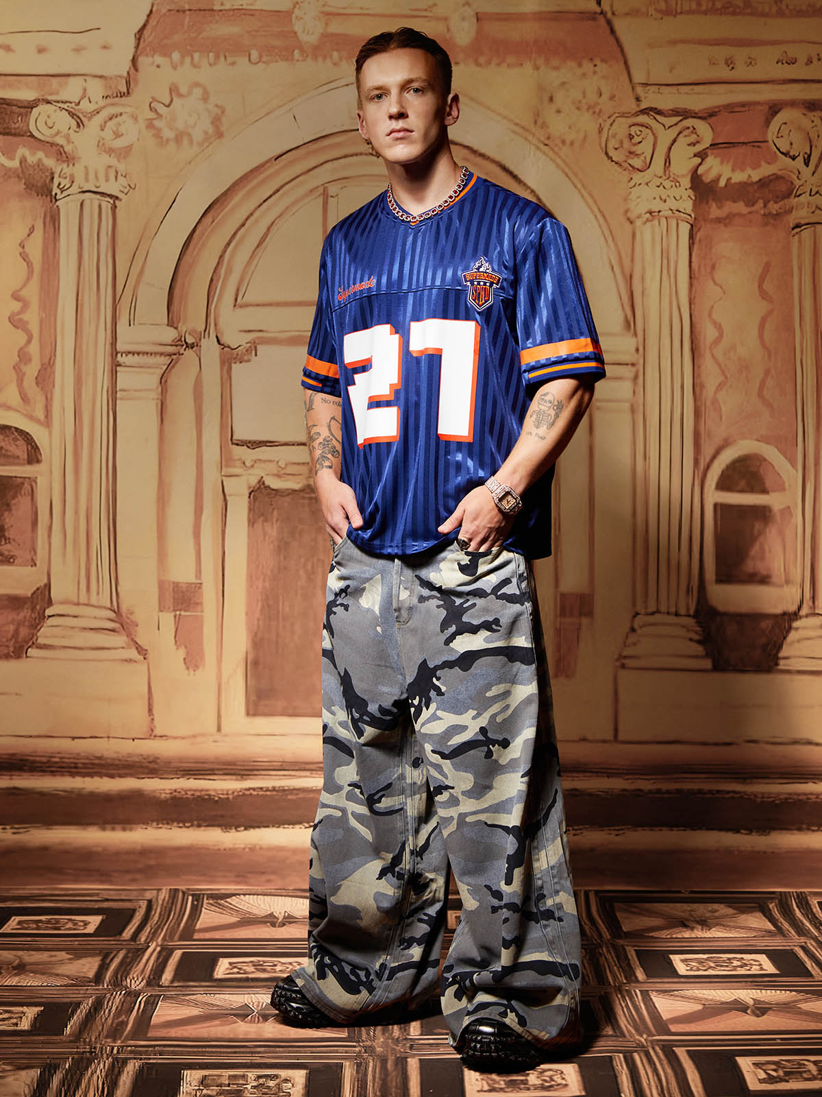 Street Retro Camouflage Baggy Jeans - 2395 - Goatlv