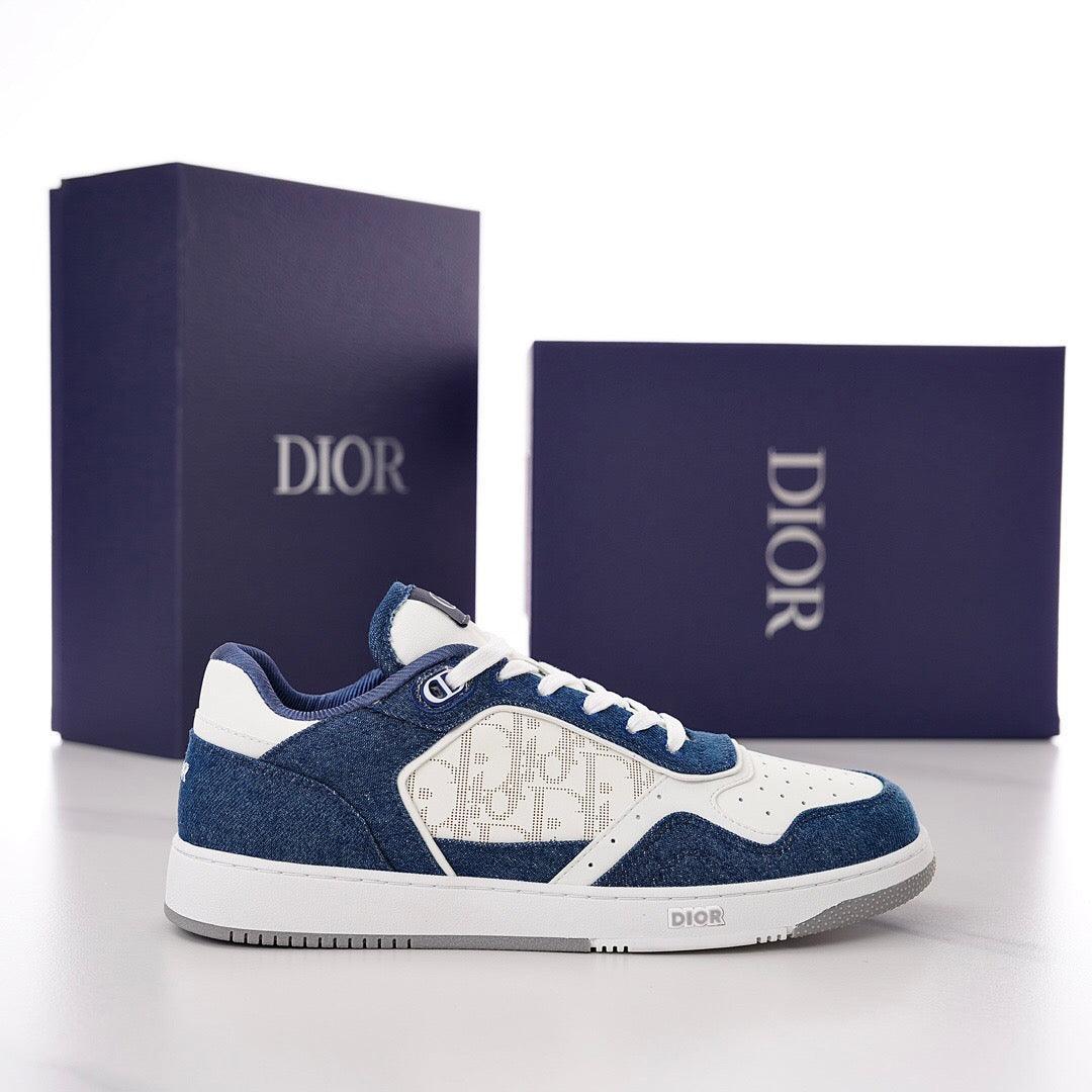 DOR B27 Low-Top Blue and White Sneakers-119 Designer Sneakers